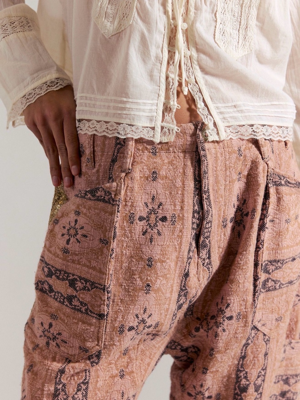 Free People Bay to Breakers Jacquard Pants - Picture 4 of 9